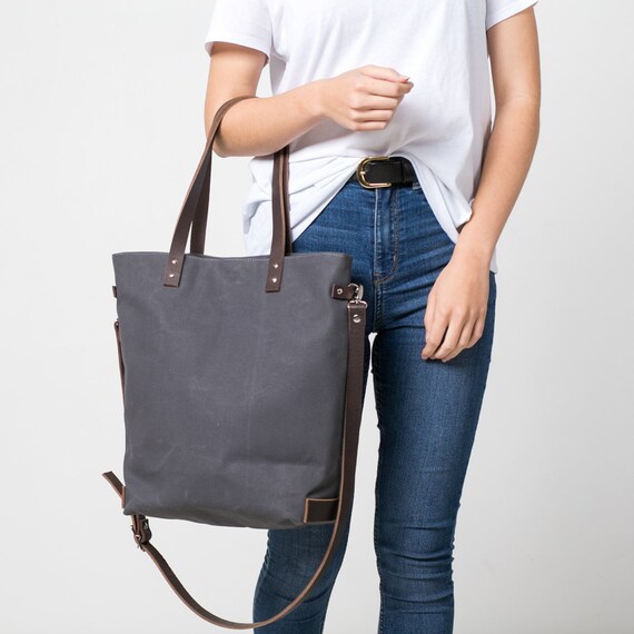 canvas tote with shoulder strap