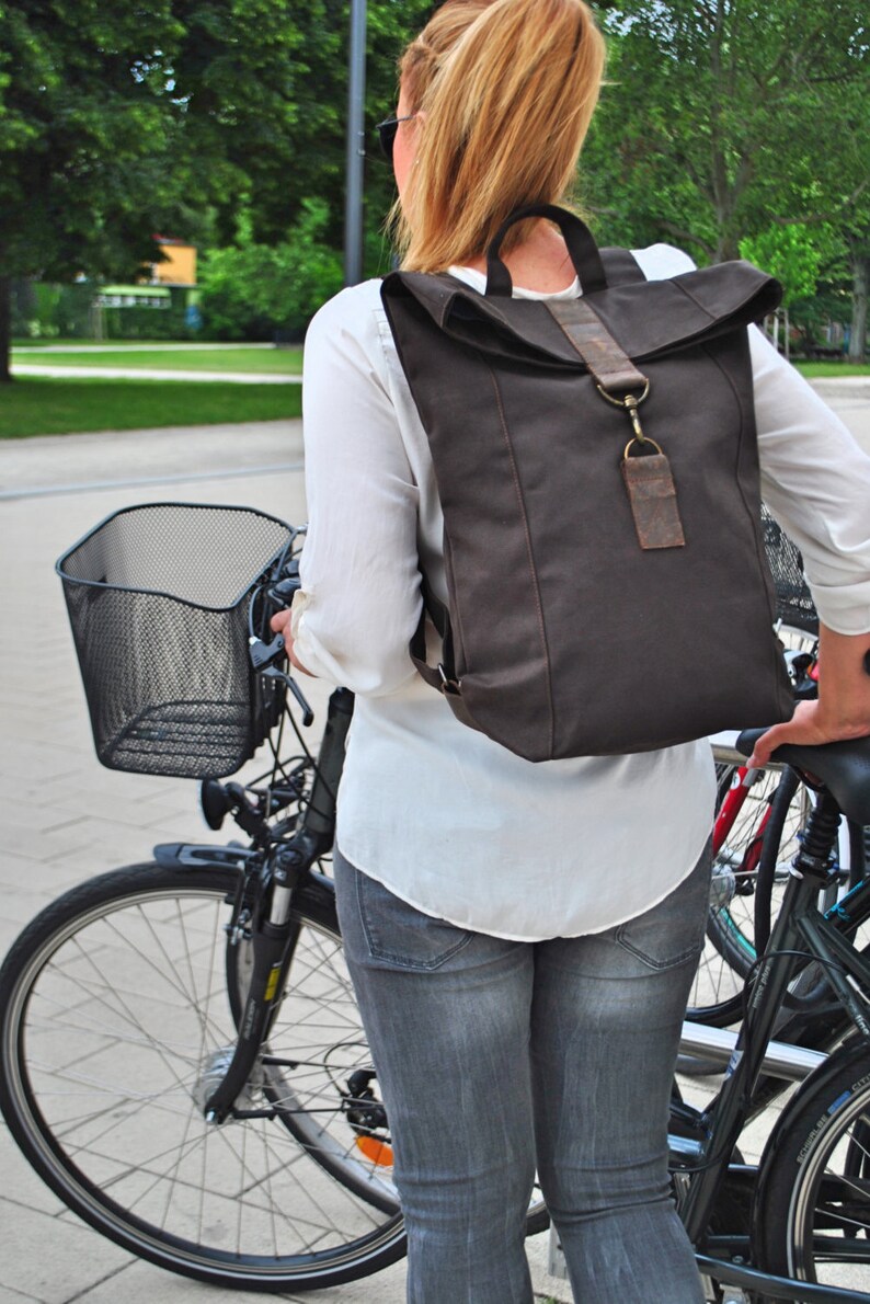 big bag women bag messenger bag brown leather UNISEX bag water resistant Brown canvas Backpack backpack men backpack Notebook bag