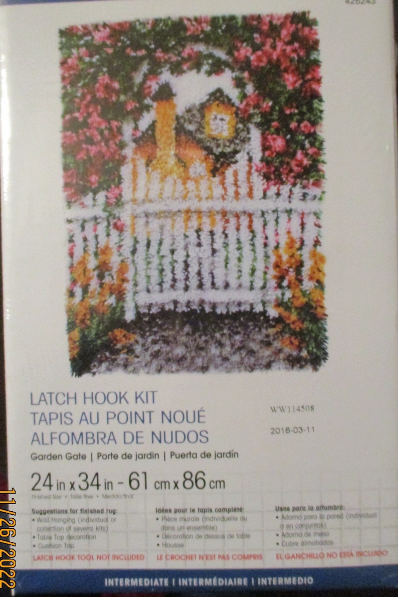Latch Hook Rug Kit garden Gate by Wonderart Etsy