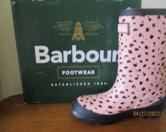 Barbour children's wellington boots Pink Spot Size UK10 Junior