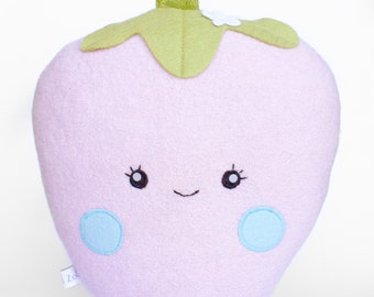 Peluche fraise mignonne, Fraisy - Collection Fruits of Love - Coussin/ Doudou pour enfant Caro & Zolie