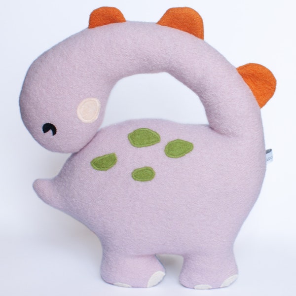 Peluche dinosaure, Jojo le Dino - Collection Les Singuliers - Coussin/ Doudou pour enfant Caro & Zolie