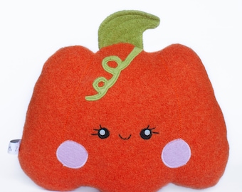 Peluche citrouille, Pumpki - Collection Spooky Time - Coussin/ Doudou d'Halloween pour enfant Caro & Zolie