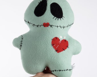 Peluche poupée Frankenstein, Spooky - Collection Spooky Time - Coussin/ Doudou d'Halloween pour enfant Caro & Zolie