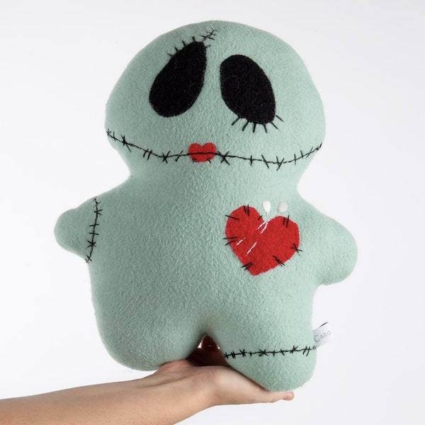 Peluche poupée Frankenstein, Spooky - Collection Spooky Time - Coussin/ Doudou d'Halloween pour enfant Caro & Zolie