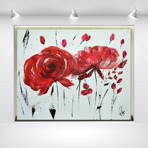 acrylic painting, abstract art, framed artwork on canvas image 2