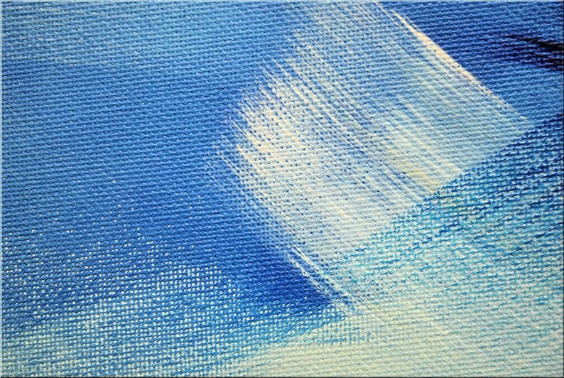 Small Abstract Acrylic Painting Framed Art