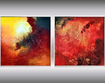 Abstract Acrylic paintings on canvas