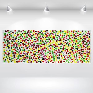 Acrylic painting, abstract art on canvas