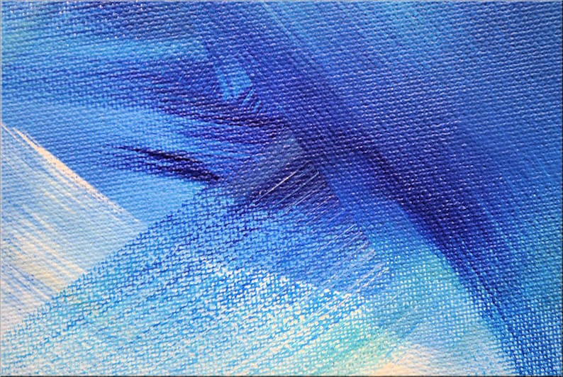Small Abstract Acrylic Painting Framed Art