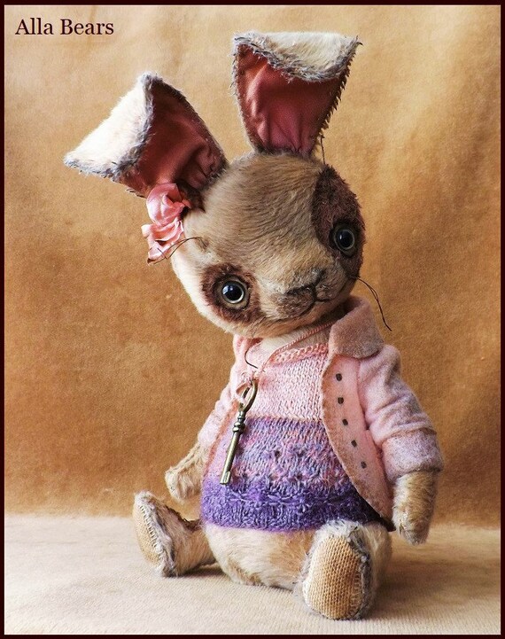 Alla Bears original artist OOAK Bunny Rabbit doll Vintage baby | Etsy