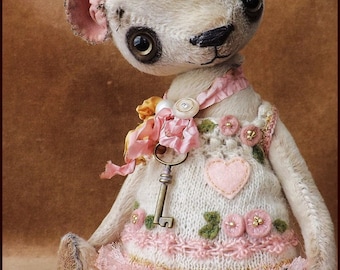 Alla Bears original artist Teddy Bear art toy doll Vintage Sweet Spring key stuffed home decor cookie baby girl Confirmation Birthday cute