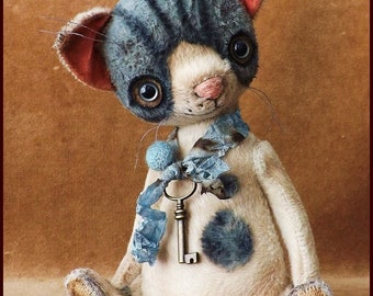 Alla Bears Cat original artist Vintage girl boy collectible handmade art toy baby doll decor Japan anime gift nautical