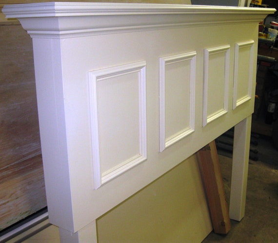 Items similar to Headboards made from doors Queen size headboard Antique White on Etsy