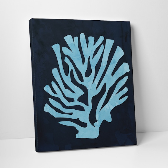 Items similar to WATERCOLOR CORAL Canvas Print with Watercolor Coral