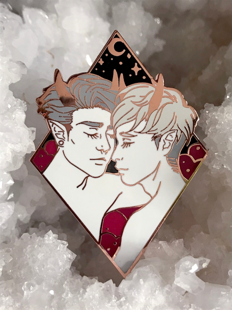 Oni Boy Couple Enamel Pin boys love 2.25 inch hard enamel | Etsy