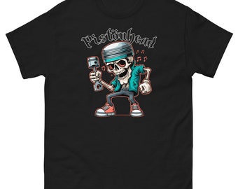 Zombie Pistonhead bailando con música Camiseta clásica para hombre