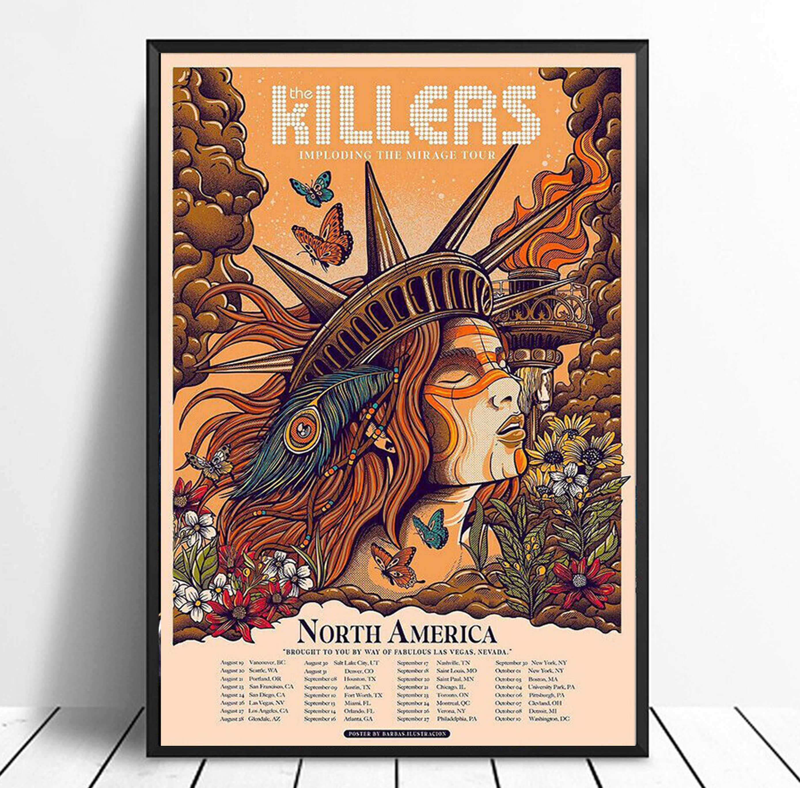 Imploding The Mirage Tour 2022- The Killers North American 2022 Tour Poster