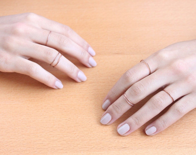 Set of 10 or individual Copper Rings