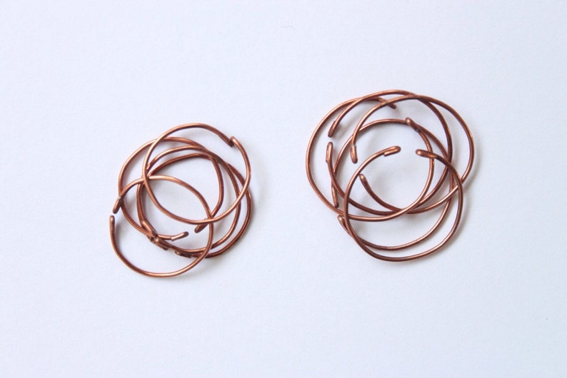 Set of 10 or individual Copper Rings