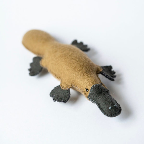 Felt Australian Platypus Sewing Pattern PDF - Handmade Felt Animals from 100% wool felt.