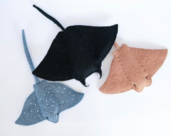 Felt Ocean Sting Rays Sewing Pattern Manta Ray, Cow Nose Ray & Eagle Ray - PDF Pattern