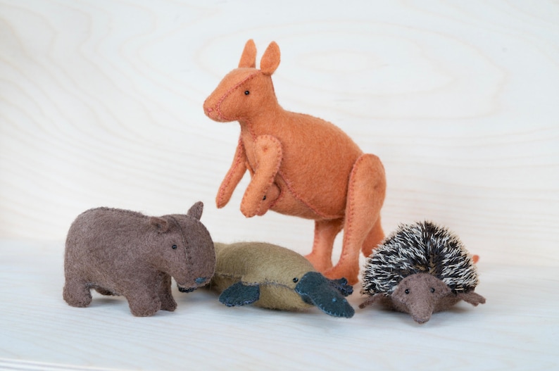 Felt Australian Animals Pack of 4 Sewing Patterns PDF Etsy