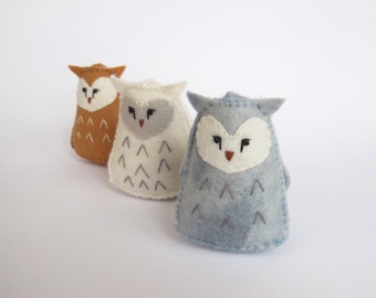 Felt Owl Toy Sewing Pattern PDF - Waldorf Inspired Handmade felt toys