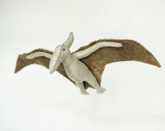 Felt Dinosaur Pterodactyl Soft Toy Sculpture Sewing Pattern PDF - Waldorf Style Toy