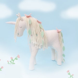 Felt Fairy Pony Horse or Unicorn Sewing Pattern PDF, Waldorf Soft Toy Felt Animal