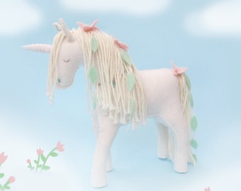 Felt Fairy Pony Horse or Unicorn Sewing Pattern PDF, Waldorf Soft Toy Felt Animal