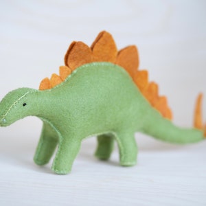 Felt Dinosaur Stegosaurus Soft Toy Sculpture Sewing Pattern PDF - Waldorf Style Toy