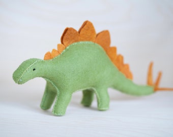 Felt Dinosaur Stegosaurus Soft Toy Sculpture Sewing Pattern PDF - Waldorf Style Toy