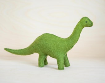 Felt Dinosaur Brontosaurus Soft Toy Sculpture Sewing Pattern PDF - Waldorf Style Toy