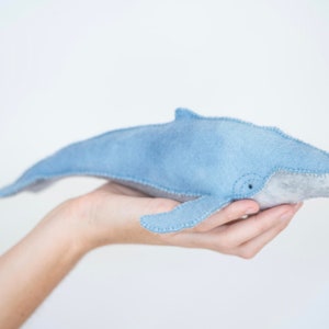Felt Humpback Whale Sewing Patterns - Felt whale PDF Sewing pattern soft sculpture