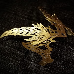 Custom Long Filigree Dragon Horns