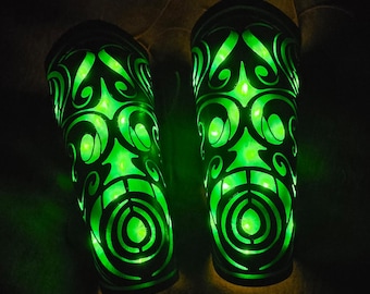 Glowing LED Wizard Cuffs - 3D Printed Cosplay Gauntlets