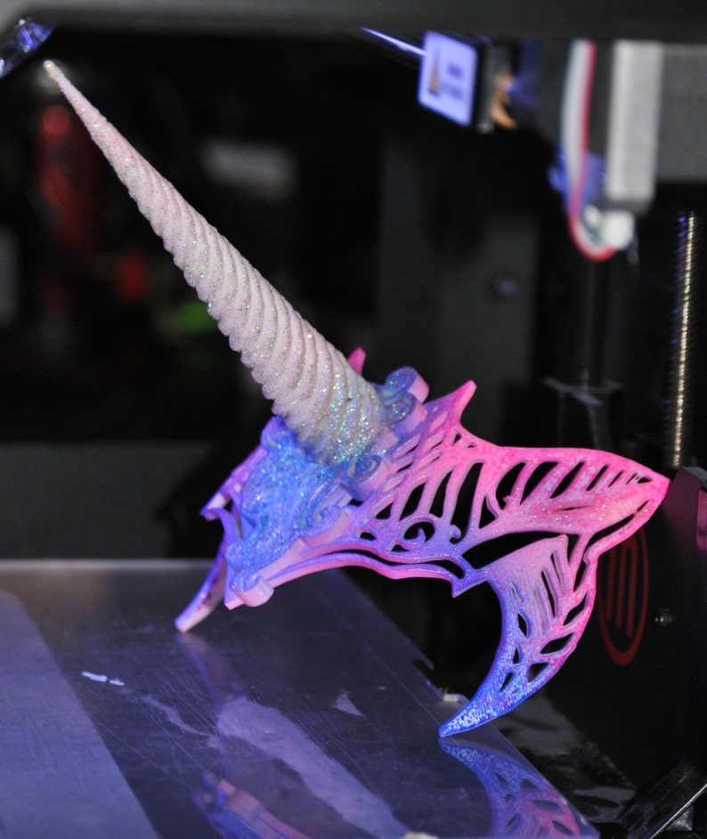 3D Printed Unicorn Headpiece Filigree Fantasy Custom | Etsy