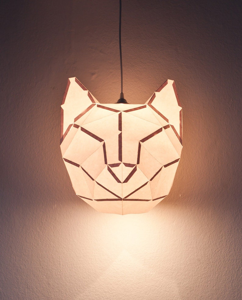 Cat Large Do It Yourself Paper Lamp Shade