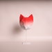 CAT MEDIUM red gradient / do it yourself paper lamp shade 