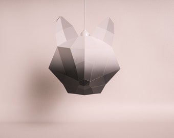 FOX LARGE black gradient / do it yourself paper lamp shade