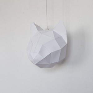 CAT LARGE / do it yourself paper lamp shade image 3