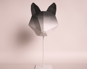 FOX MEDIUM black gradient / do it yourself paper lamp shade