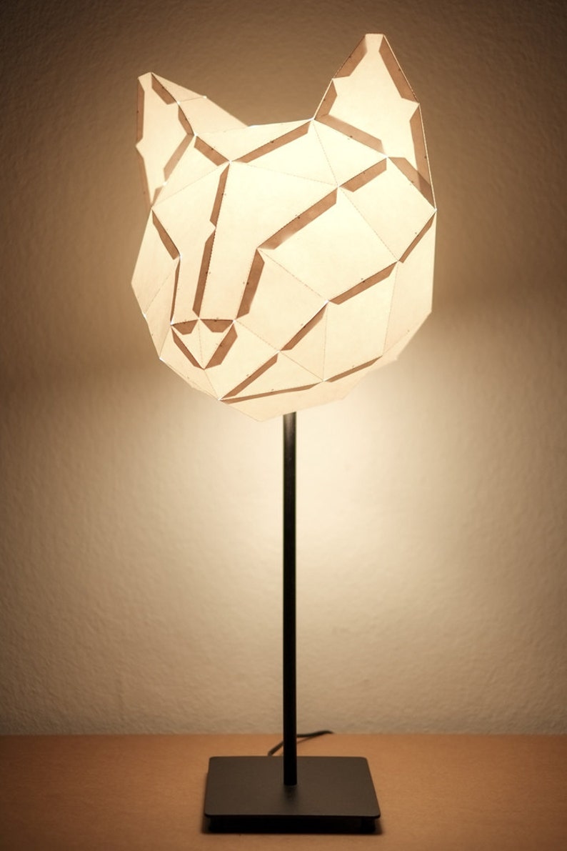 CAT MEDIUM / do it yourself paper lamp shade image 1