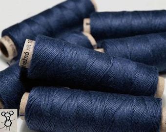 Linen Thread Navy Blue 5 spools hand & machine quilting sewing craft lace jewelry