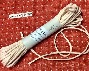 10 meters Cotton Cord 3 mm Natural Raw Wick With Filling for Creative Project Crafts Jewellery Decorations