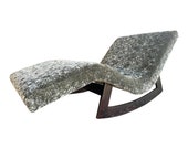 Restored Mid Century Modern Chaise Lounge Rocking Chair