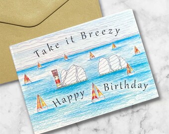 Isle of Wight Birthday Card