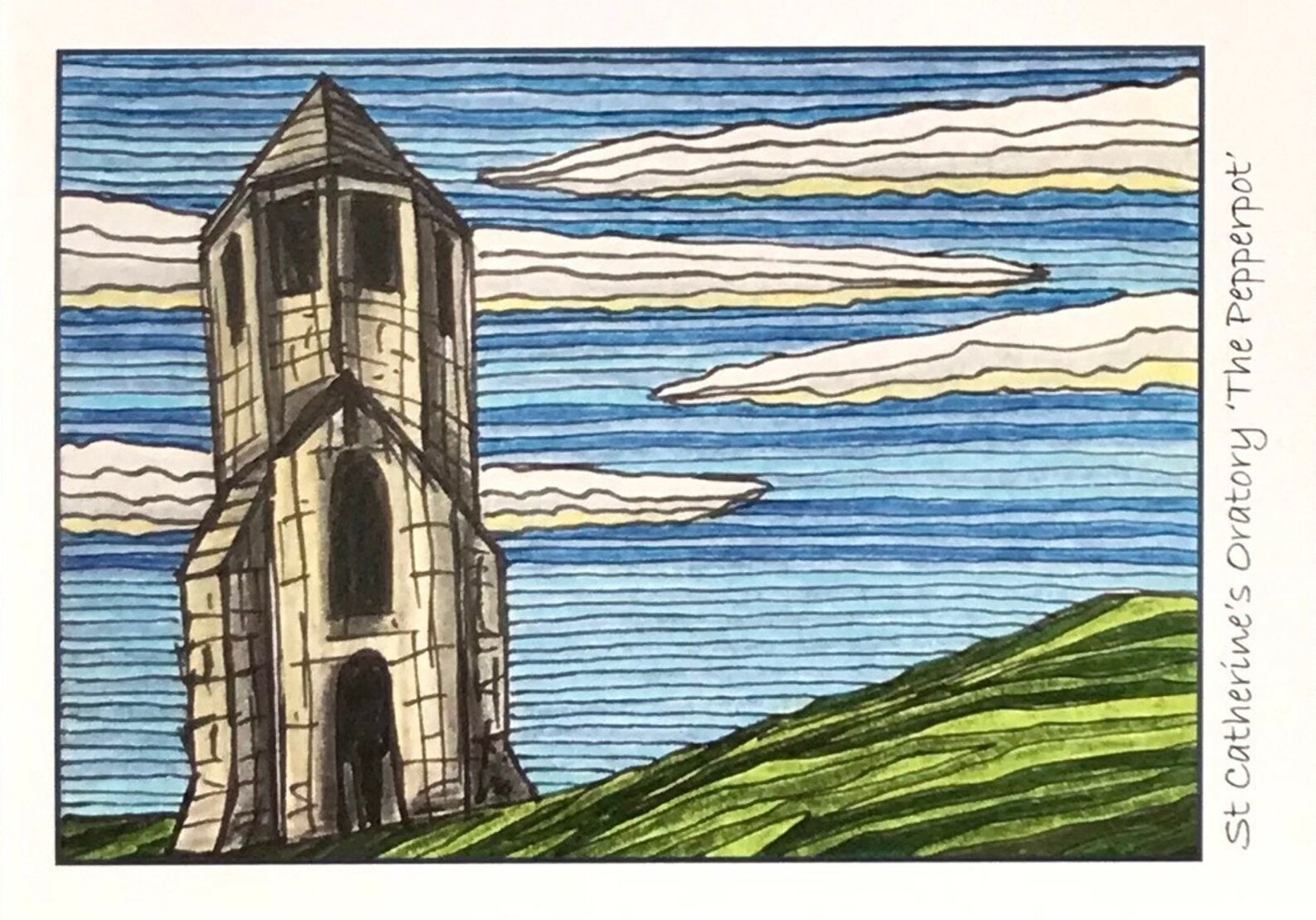 Isle of Wight ART PRINT Isle of Wight landmarks A4 print of Etsy