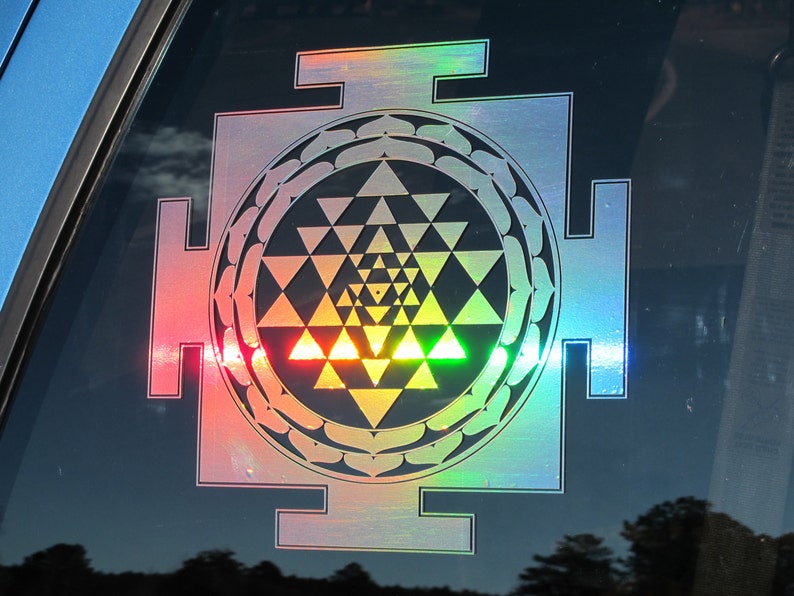Purest geometrical form of Shambhala Yantra vinyl cut sticker Australian made Purest geometrical form of Shambhala Yantra vinyl cut sticker Australian made